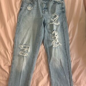 No Boundaries Light Blue Distressed Boyfriend Jeans